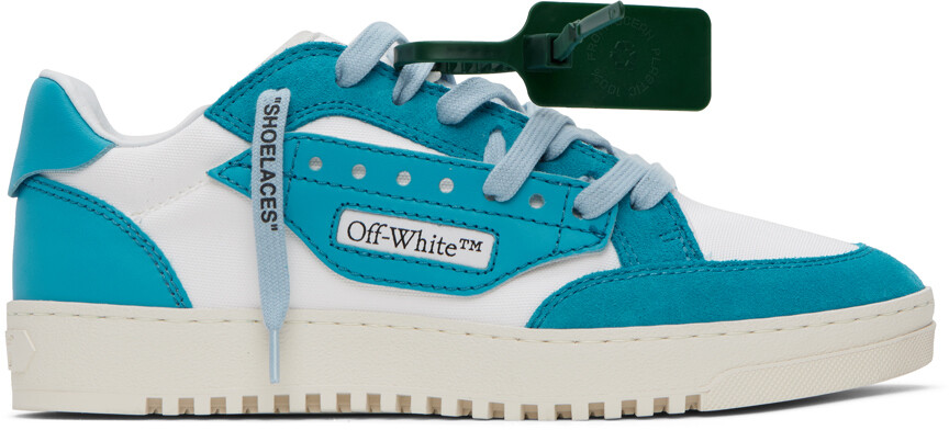 

Бело-голубые кроссовки 5.0 Off-White, Синий