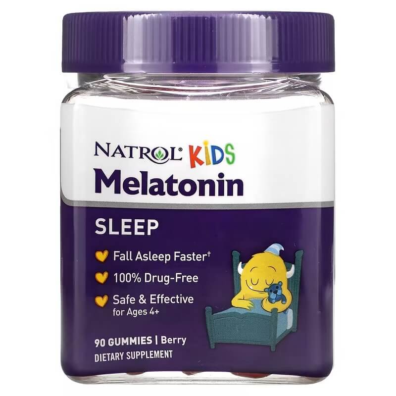 Мелатонин для детей от 4 лет Natrol, 90 жевательных конфет мелатонин для сна natrol melatonin 5mg 60 шт