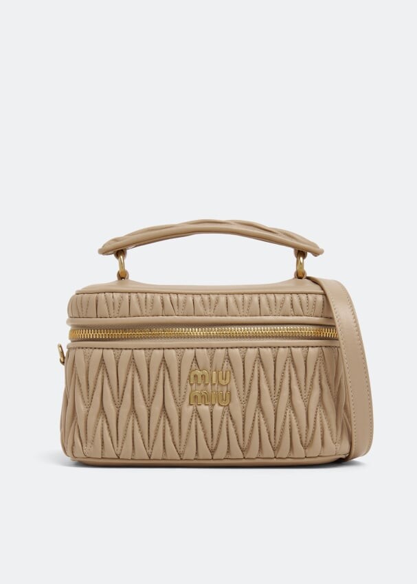 

Сумка MIU MIU Matelassé top handle bag, бежевый