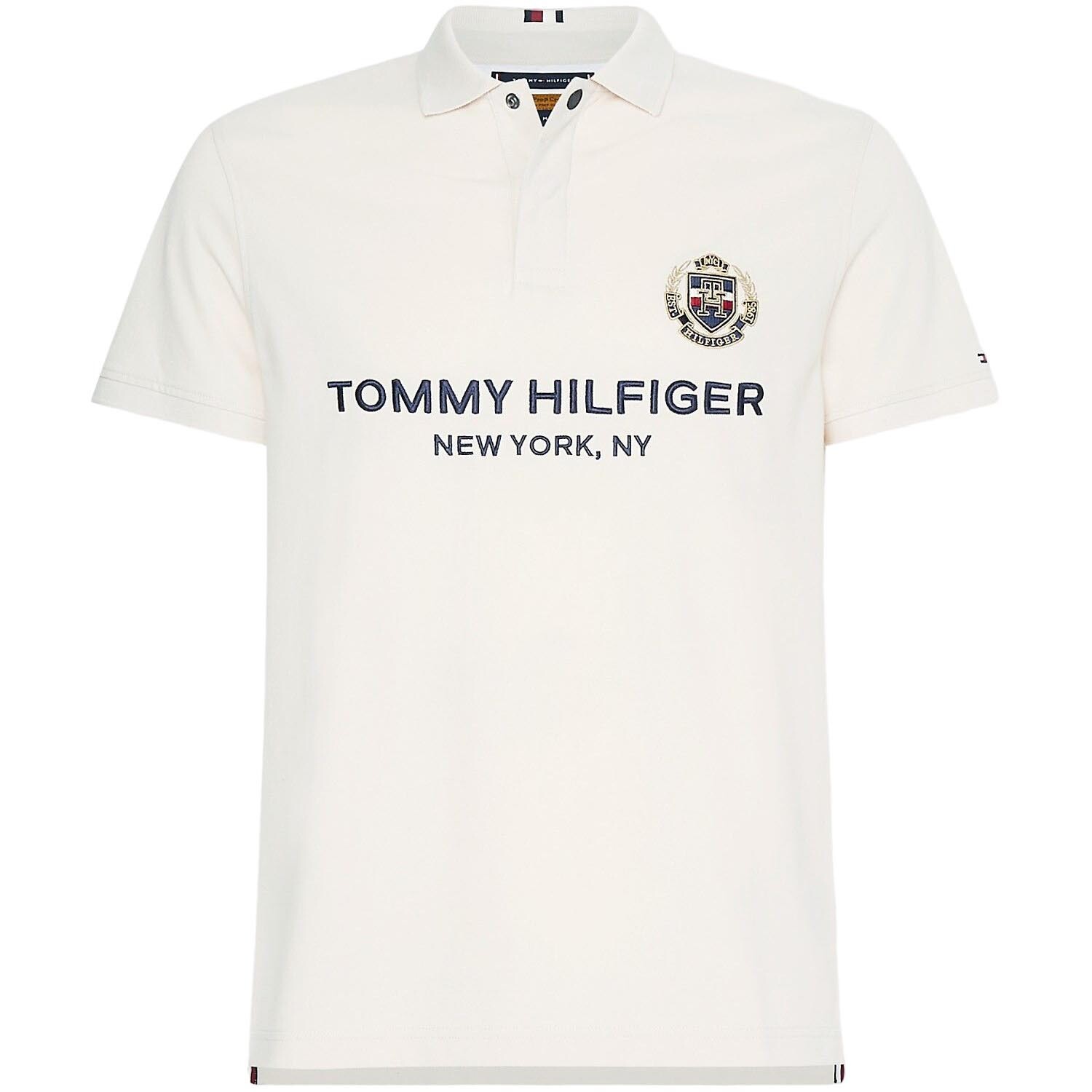 

Поло Tommy Hilfiger Crest Logo Slim Fit, белый