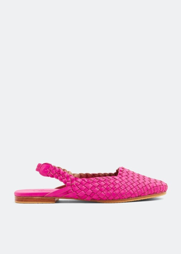 

Балетки CECILEHOB Handwoven leather ballerinas, розовый