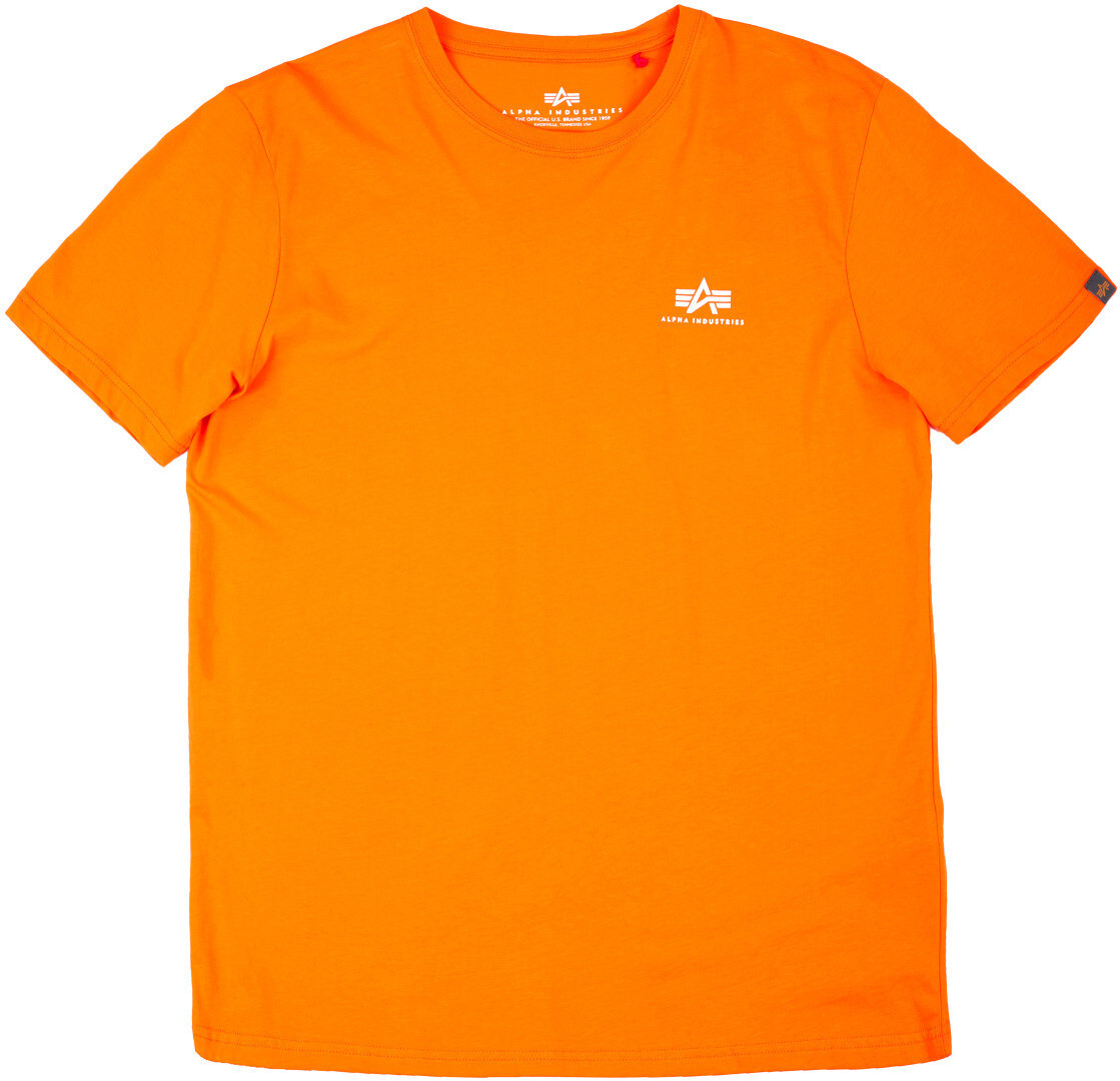 

Футболка Alpha Industries Basic T Small Logo, оранжево-белая