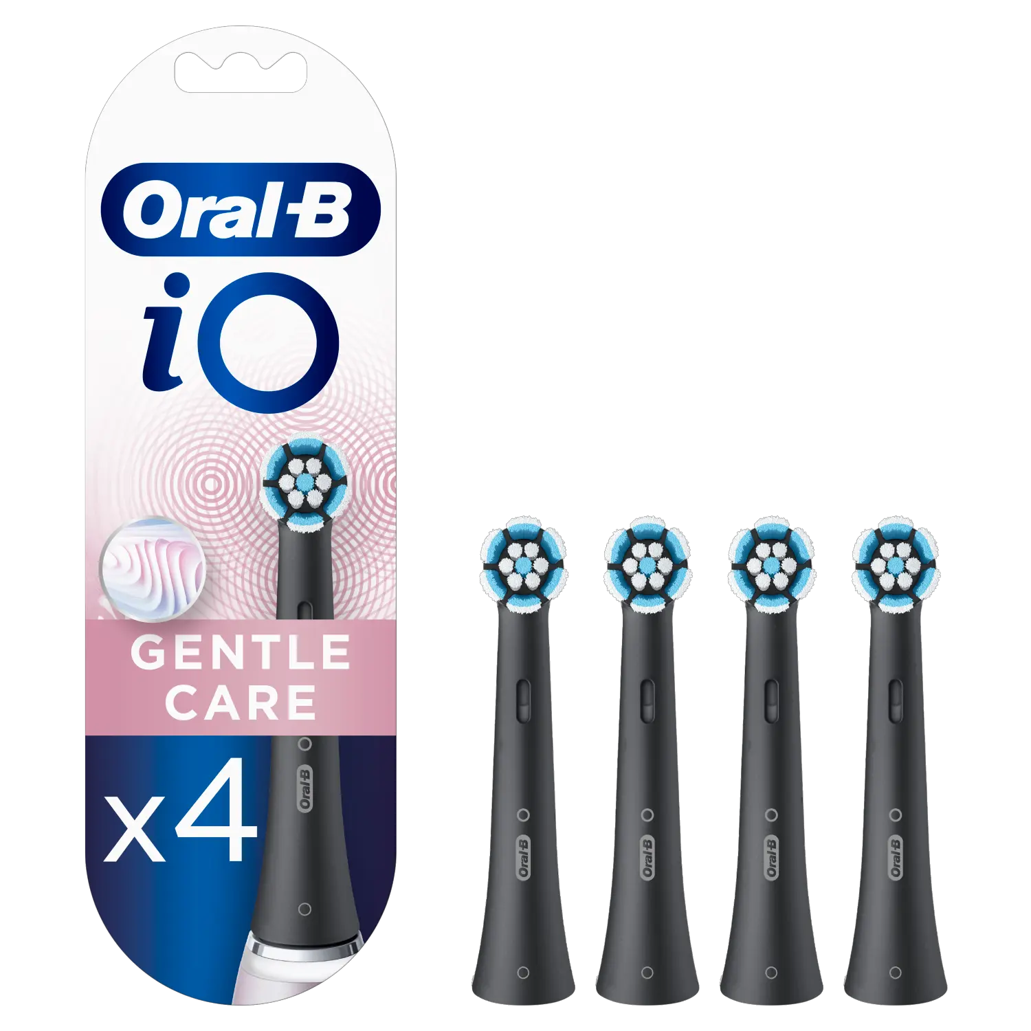 

Oral-B IO Sens Black Сменные насадки для магнитной зубной щетки, 4 шт./уп.