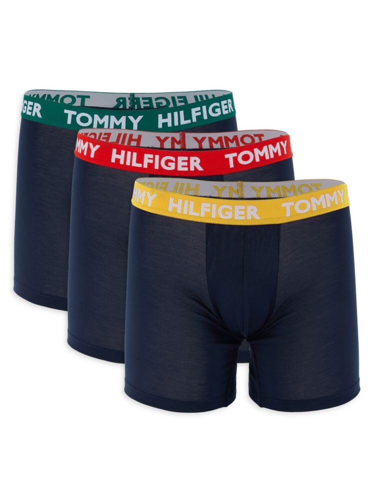

Комплект из 3 трусов-боксеров с логотипом на талии Tommy Hilfiger, цвет Navy Multi