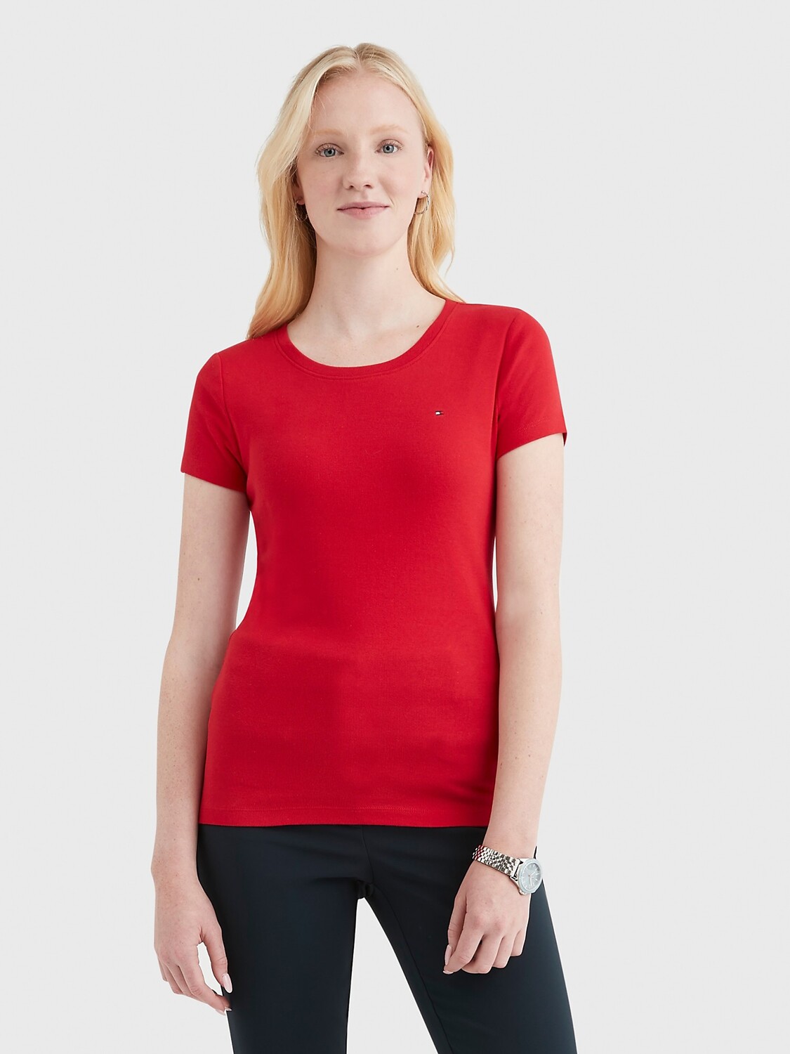 

Футболка essential favorite с круглым вырезом Tommy Hilfiger, основной красный