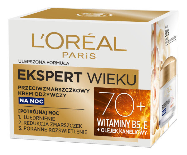 

L'Oreal Paris Age Expert 70+ питательный ночной крем против морщин 50мл