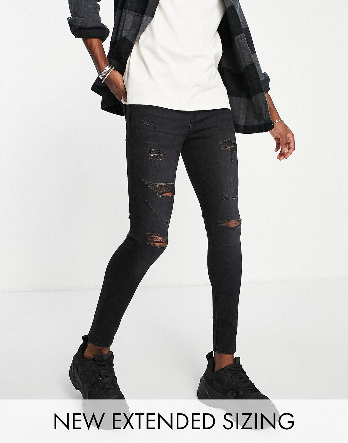 

Джинсы ASOS DESIGN Power Stretch, чёрный