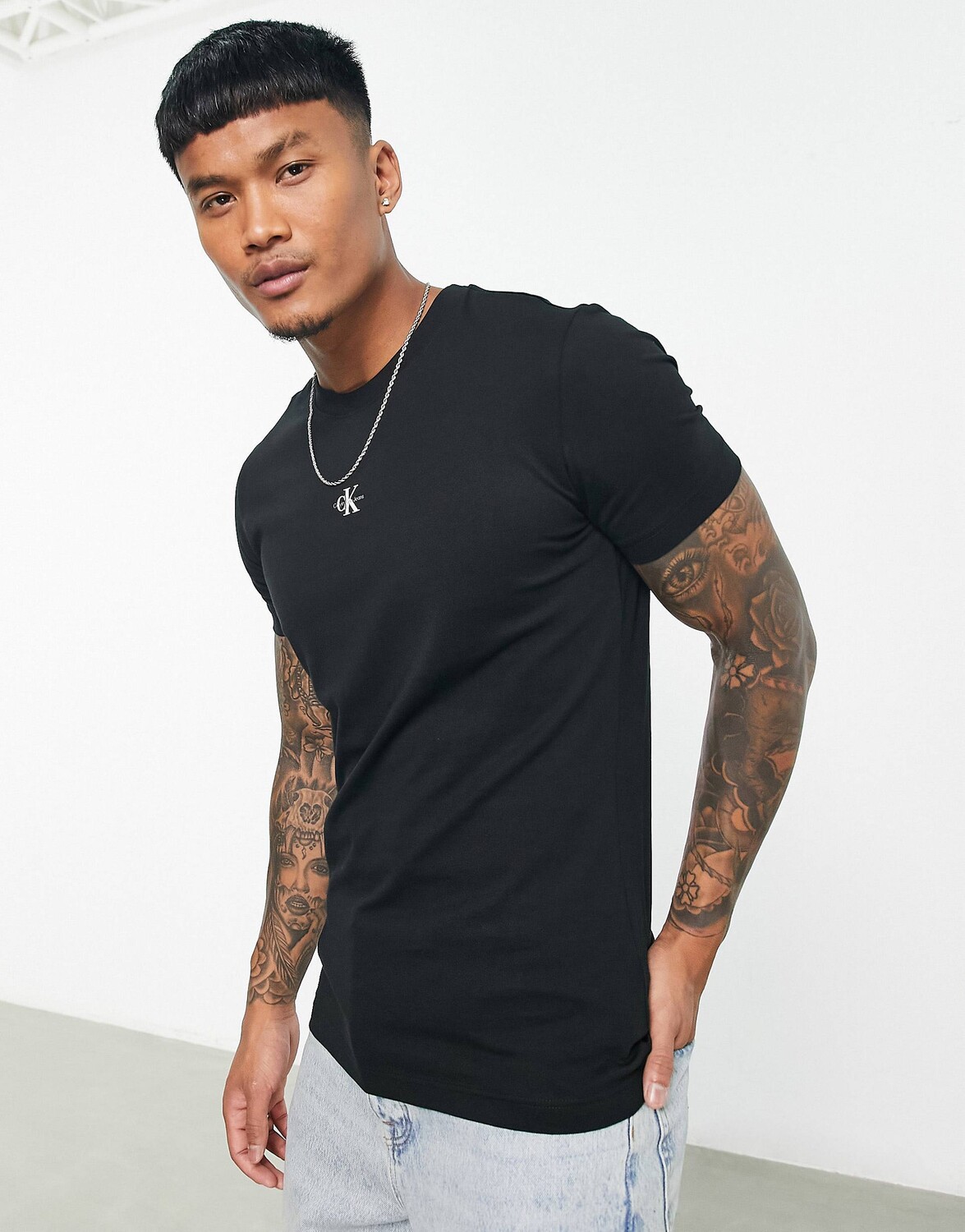 

Черная футболка с монологом Calvin Klein Jeans, Черный