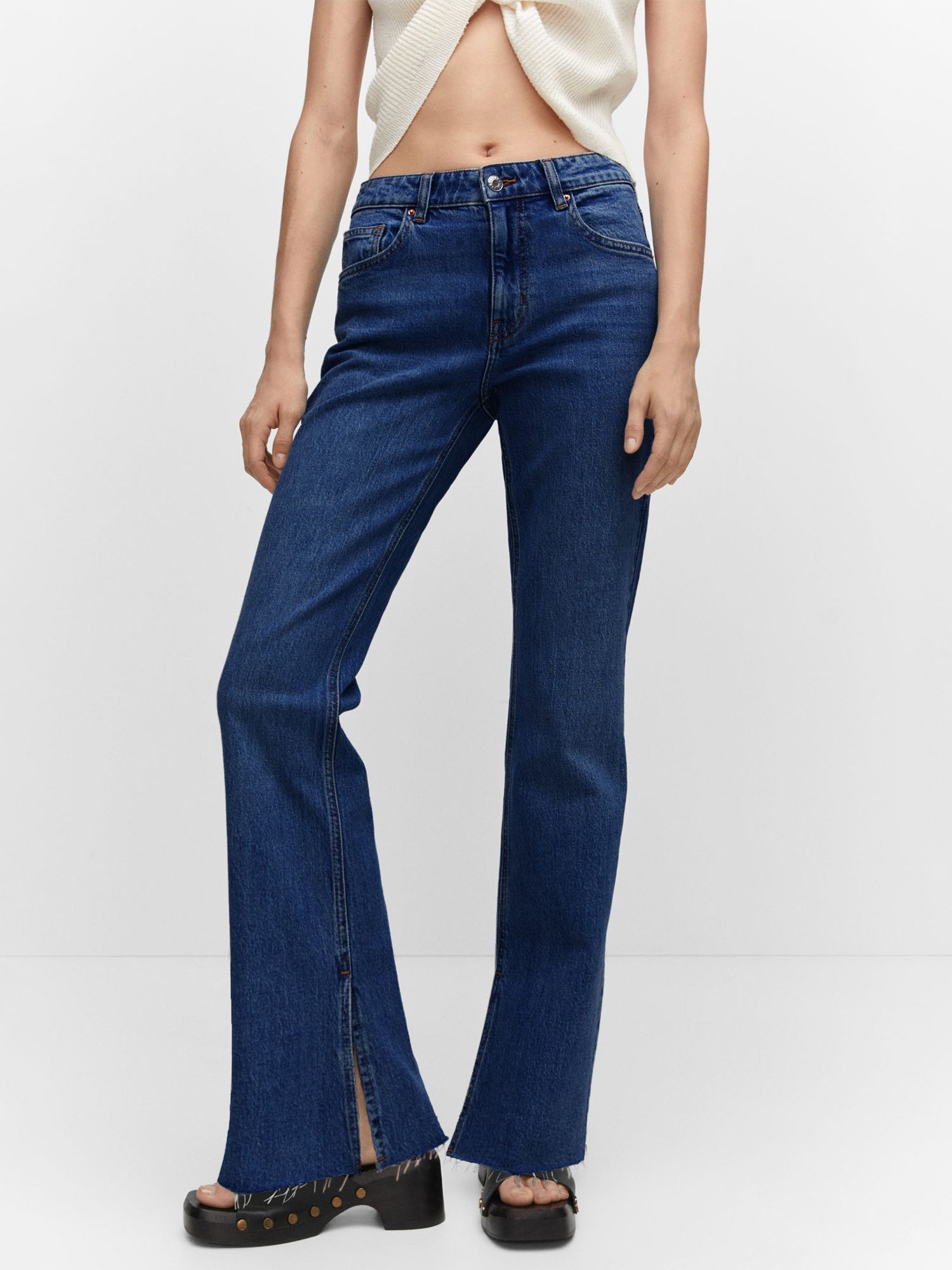 Расклешенные джинсы Elle Mango, открытый синий широкие джинсы colossus со средней посадкой из смесового денима jaded london цвет blue decal