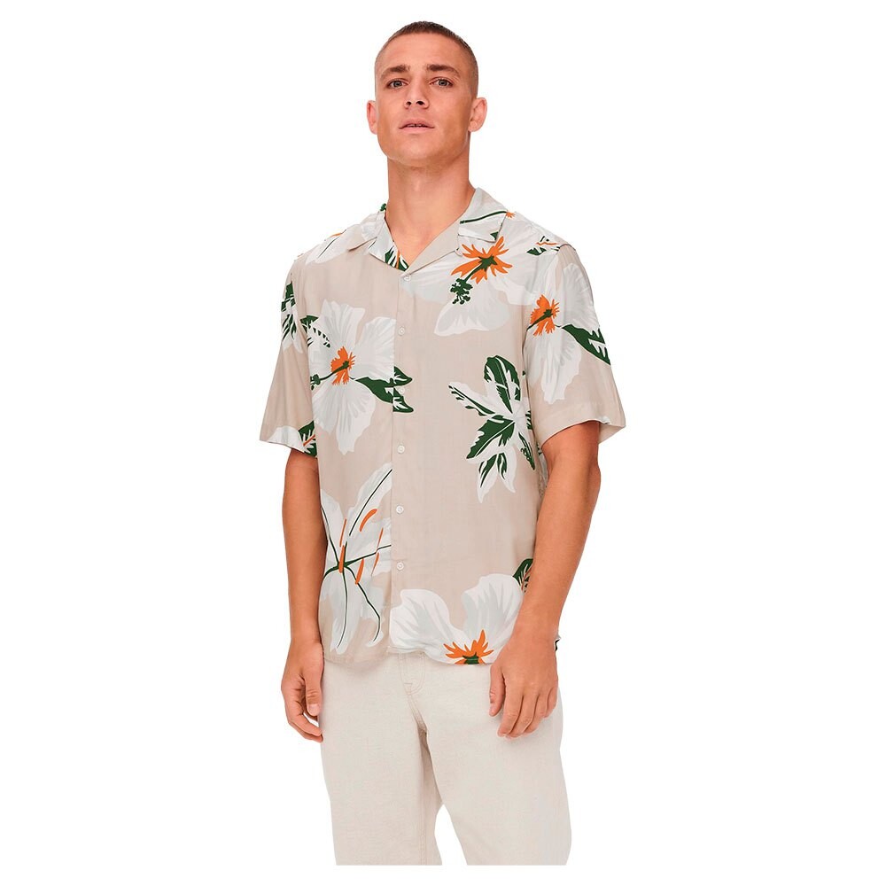 

Рубашка Only & Sons Onsdan Life Reg Viscosenoos, бежевый