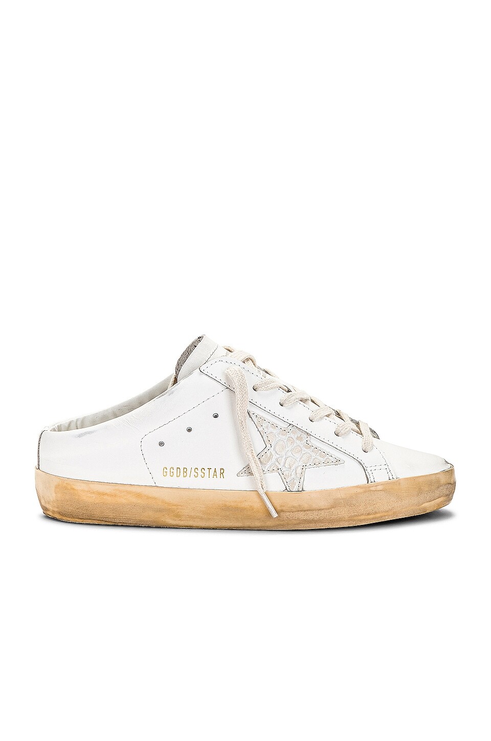 

Кроссовки Golden Goose Superstar Sabot, цвет White & Ivory, Белый