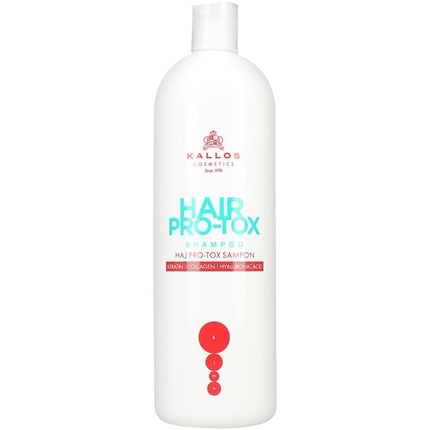 Kjmn Hair Pro-Tox Шампунь с кератином, коллагеном и гиалуроновой кислотой для слабых, тонких, сухих и ломких волос 1000мл, Kallos