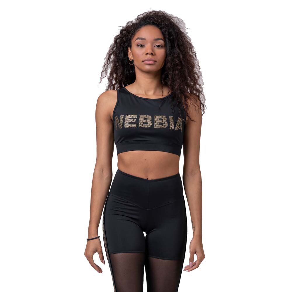 

Спортивный бюстгальтер Nebbia Intense Gold Mesh, черный
