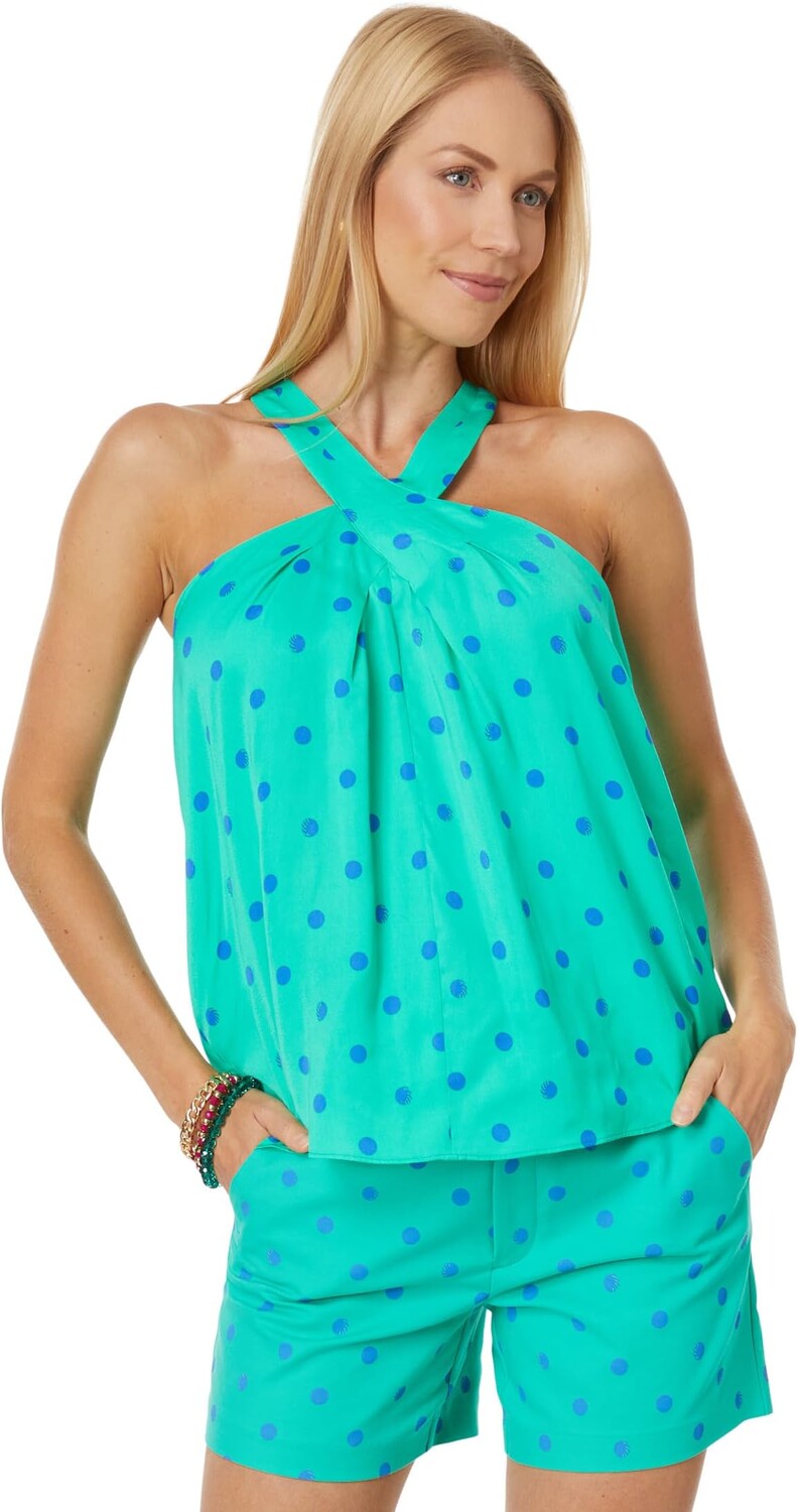 

Рори Топ Lilly Pulitzer, цвет Botanical Green Hotter Spot