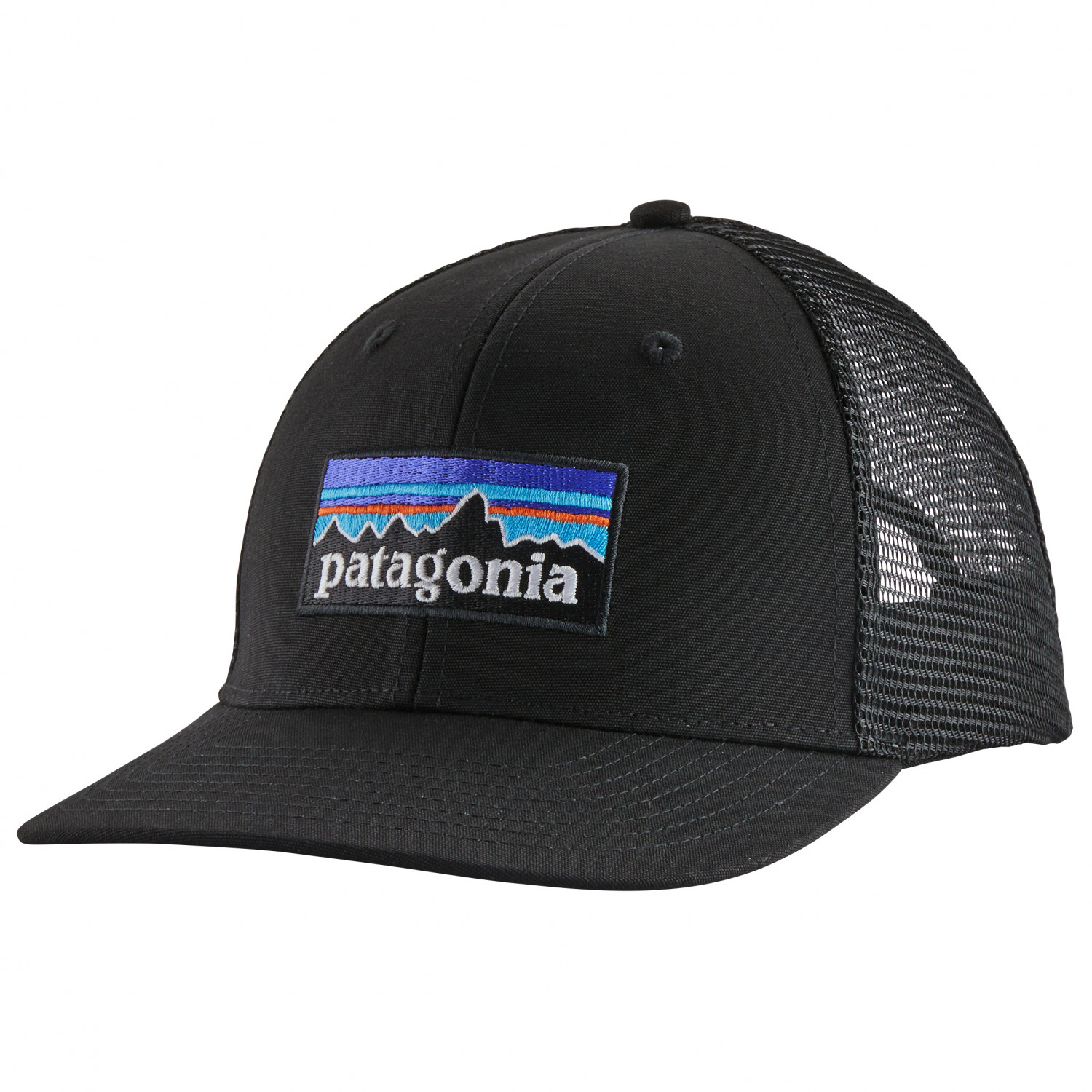 Кепка Patagonia P 6 Logo Trucker Hat, черный цена и фото