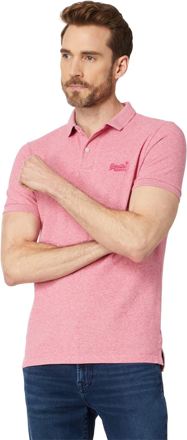 

Рубашка-поло Classic Pique Polo Superdry, цвет Mid Pink Grit