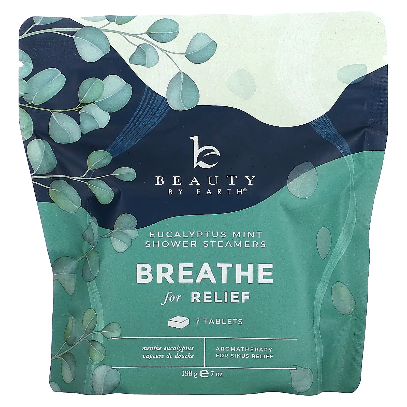 Отпариватели для душа Beauty By Earth Breathe for Relief с эвкалиптом и мятой, 7 таблеток