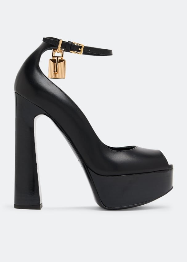 

Туфли TOM FORD Peep toe platform pumps, черный