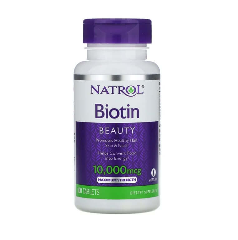 Биотин Natrol 10000 мг, 100 таблеток биотин 1000 мкг 100 таблеток natrol