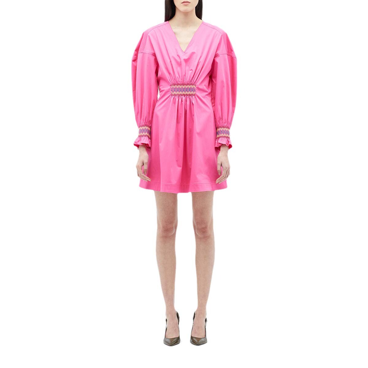

Платье Derek Lam 10 Crosby, Katerina Dress w/ Smocking Detail