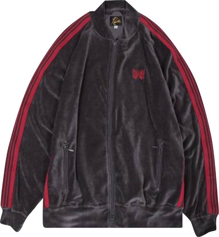 

Куртка Needles Velour Track Jacket 'Charcoal', черный