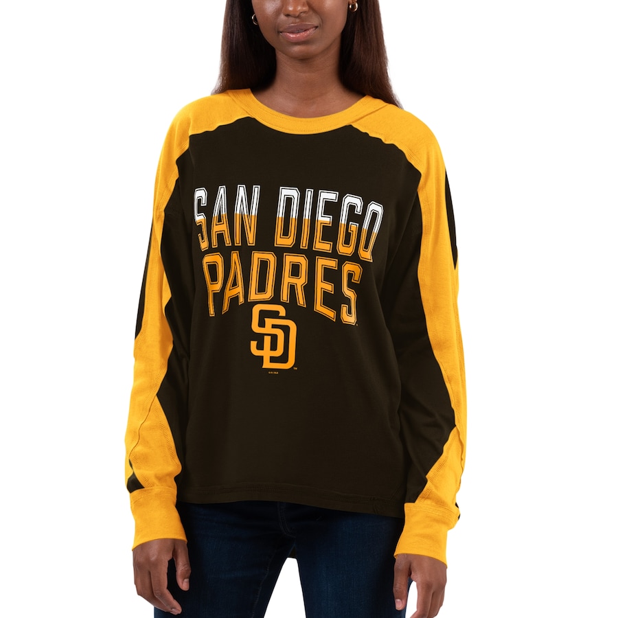 

Футболка с длинным рукавом G-III 4Her by Carl Banks San Diego Padres, коричневый