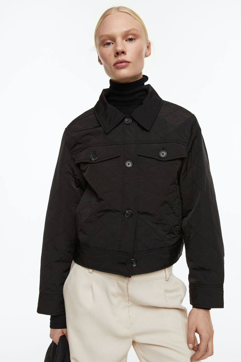 Стеганая куртка H&M, черный