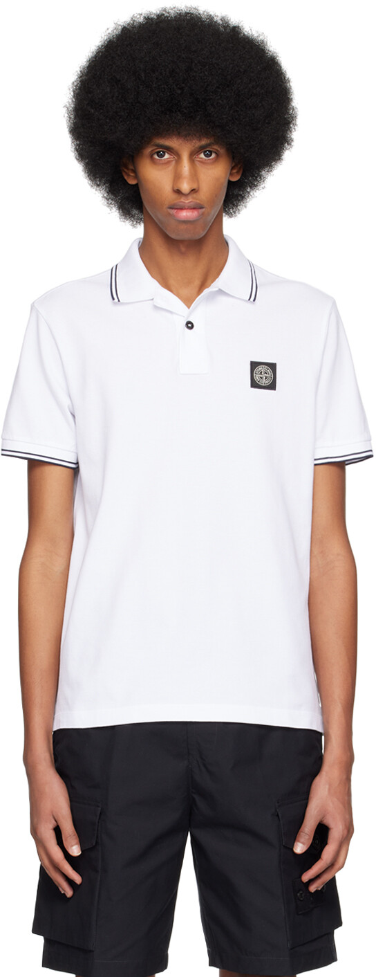 

Белое поло 22S18 Stone Island, Белый