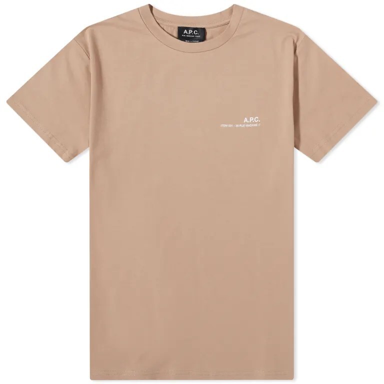 

Футболка A.P.C. Item Logo, бежевый