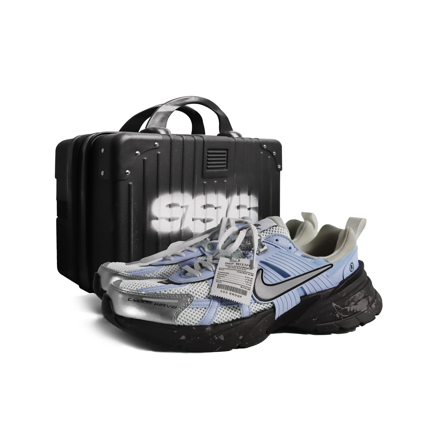 

Кроссовки для бега V2K Run женские с низким верхом, синий/черный Nike