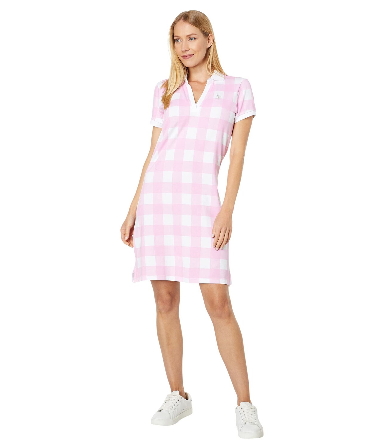 

Платье U.S. POLO ASSN., Split-Neck Gingham Dress