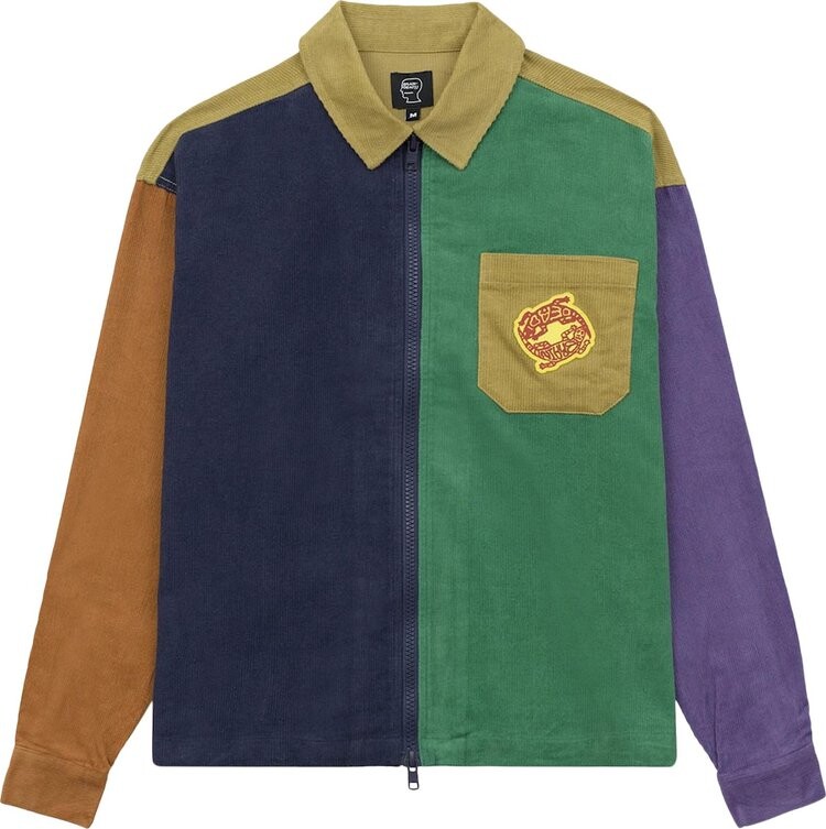 

Рубашка Brain Dead Lizards Wide Wale Zip Shirt 'Multicolor', разноцветный