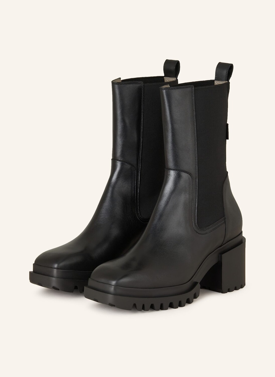

Ботильоны алые Allsaints, черный