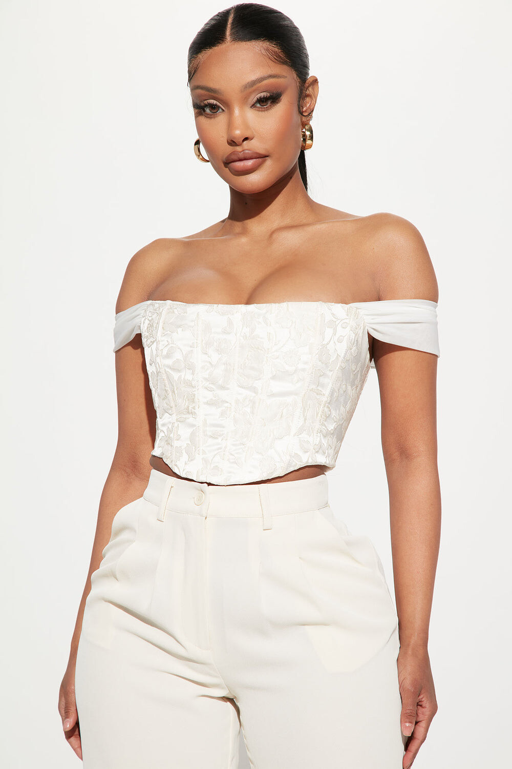 

Топ Fashion Nova TC28219, кремовый