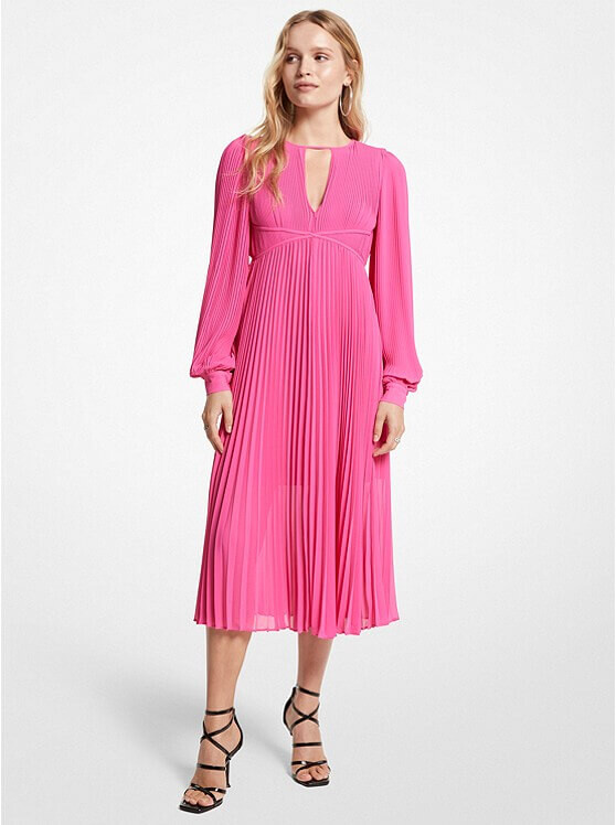 

Платье-миди Michael Michael Kors Pleated Georgette, розовый