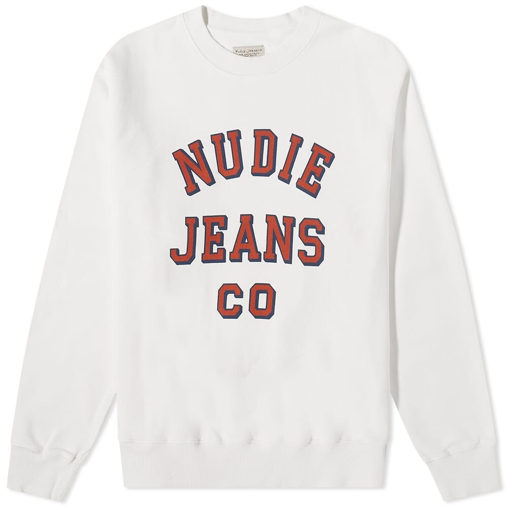 

Толстовка Nudie Jeans Lasse Logo Crew Sweat, Белый