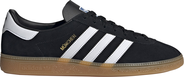 Adidas black cheap munchen trainers