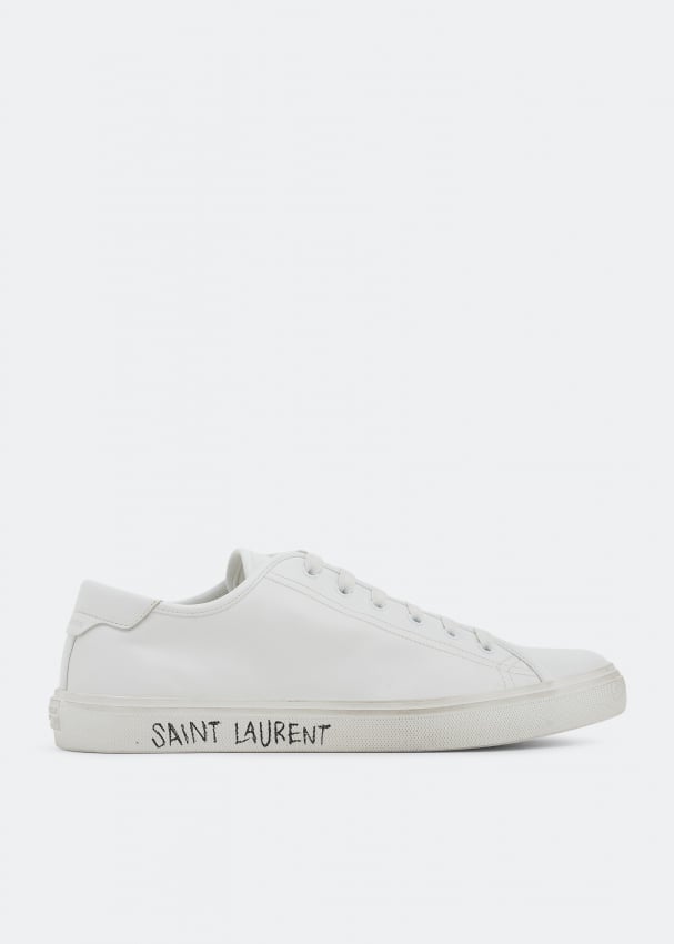 цена Кроссовки SAINT LAURENT Malibu sneakers, белый