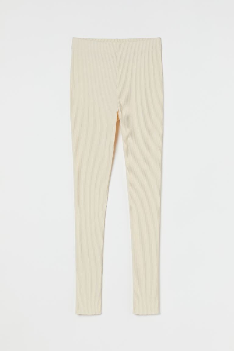

Леггинсы в рубчик H&M, сливочный