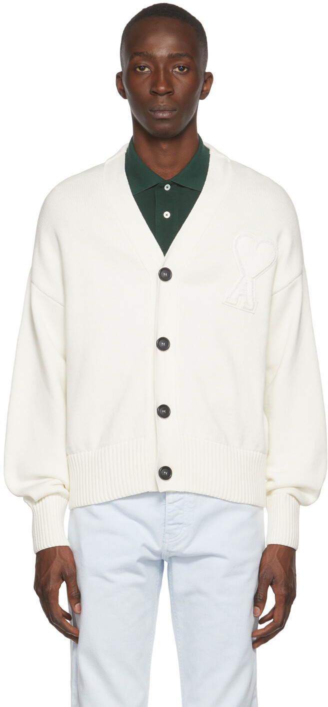 

SSENSE Эксклюзивный белый кардиган Ami de Cœur AMI Alexandre Mattiussi