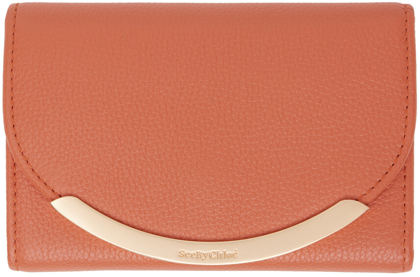 

Розовый компактный кошелек Lizzie See by Chloé