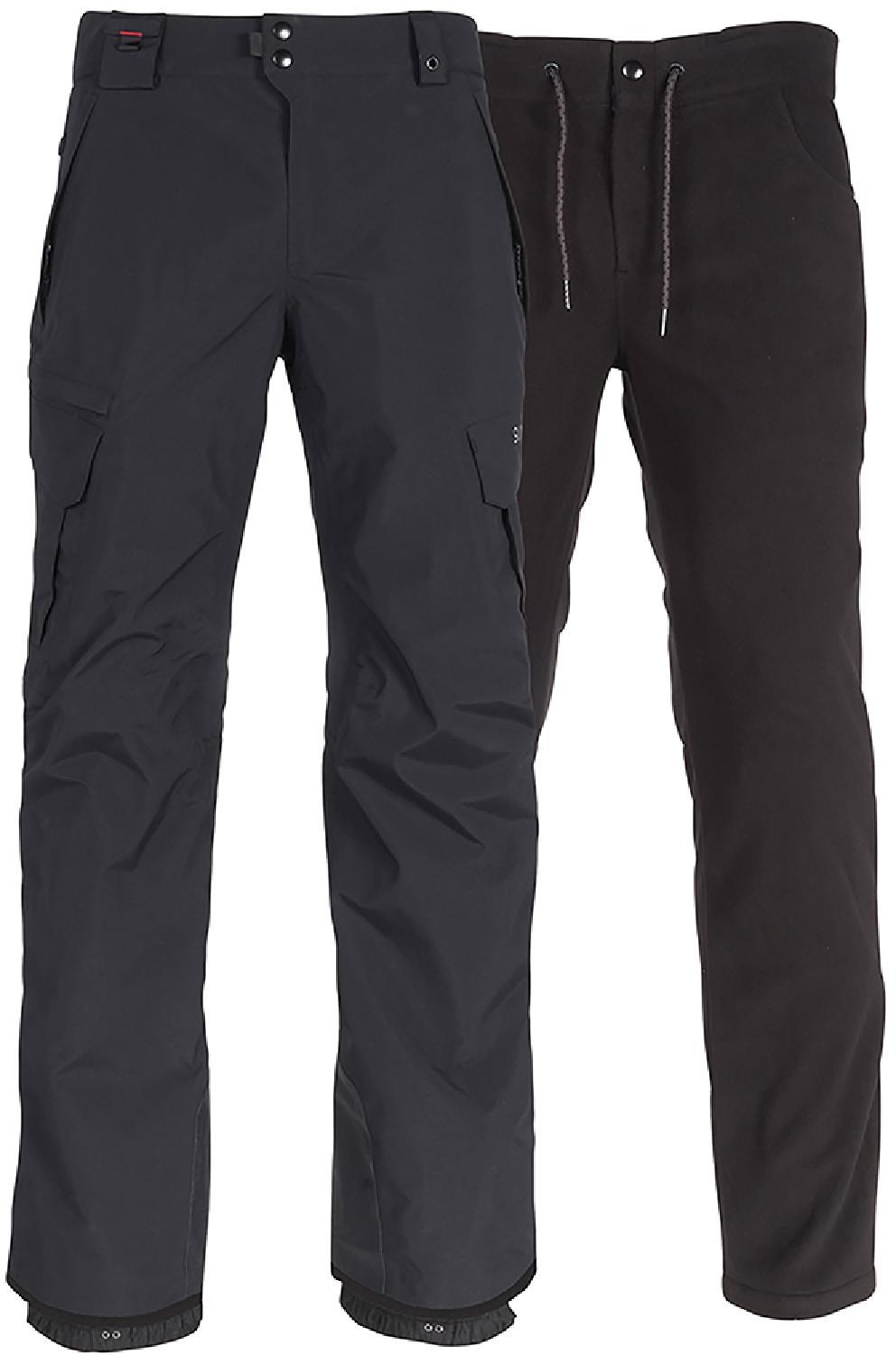 Зимние брюки-карго Smarty 3-в-1 — мужские 686, черный брюки 686 smarty 3 in 1 cargo цвет charcoal