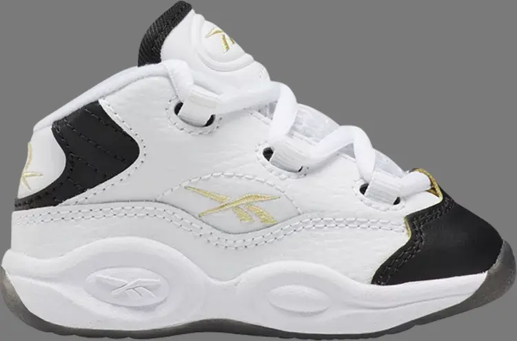 

Кроссовки question mid toddler 'respect my shine' Reebok, белый