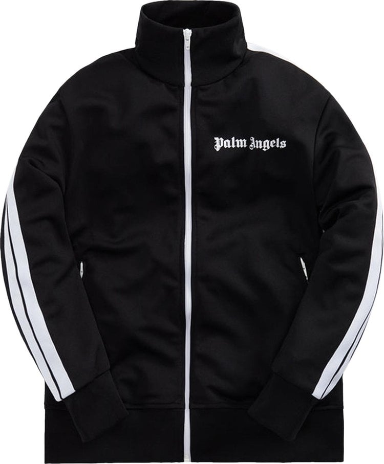 Куртка Palm Angels Classic Track Jacket 'Black/White', черный - фото