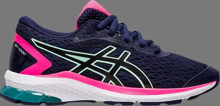 

Кроссовки gt 1000 9 gs 'peacoat black' Asics, синий