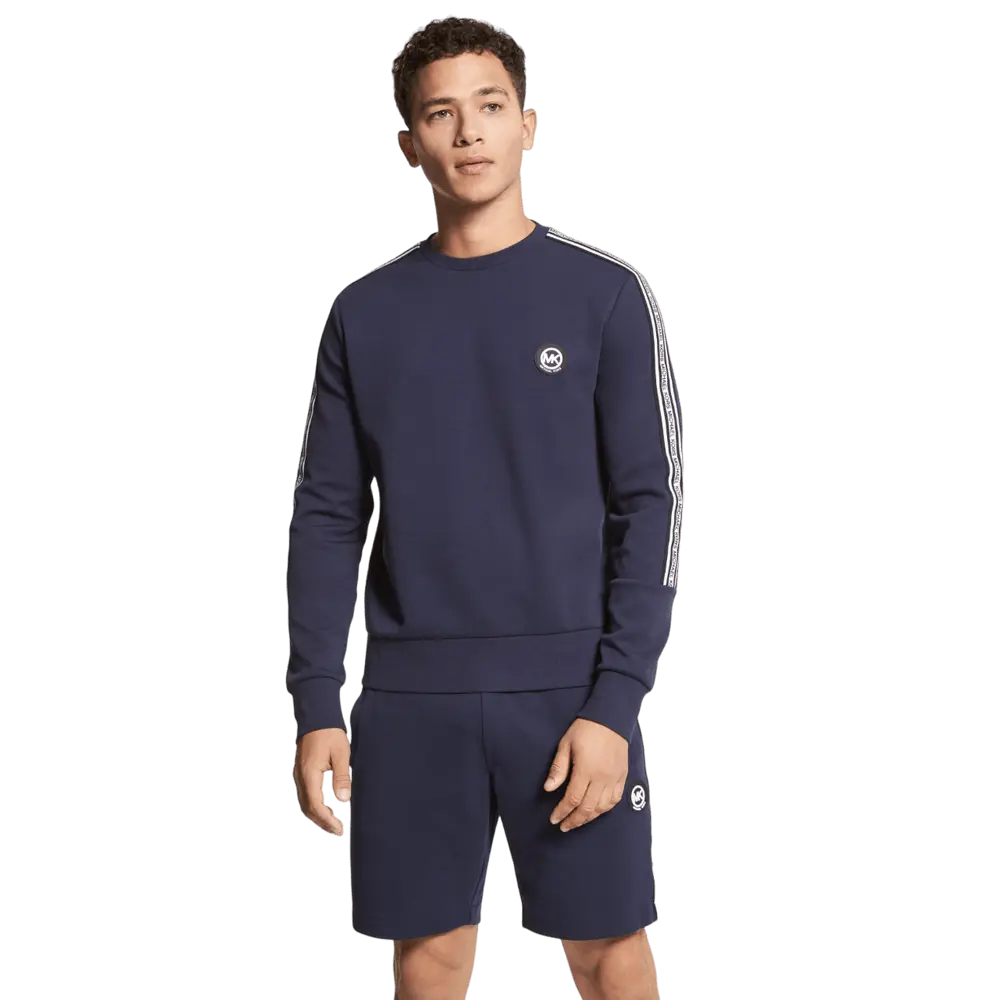 

Свитшот Michael Kors Logo Tape Cotton Blend, темно-синий