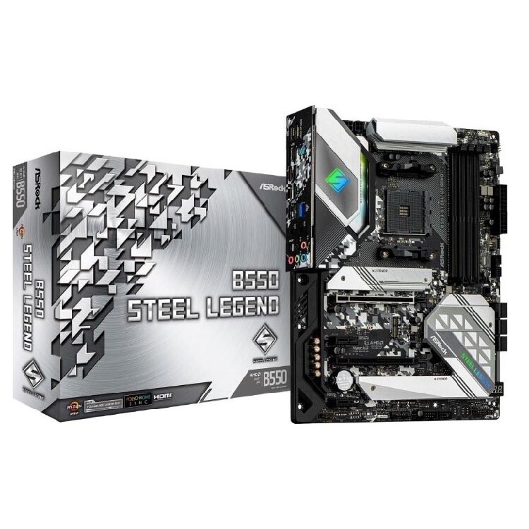 Материнская плата ASRock B550 Steel Legend, AM4 материнская плата asrock b550 pg velocita socket am4