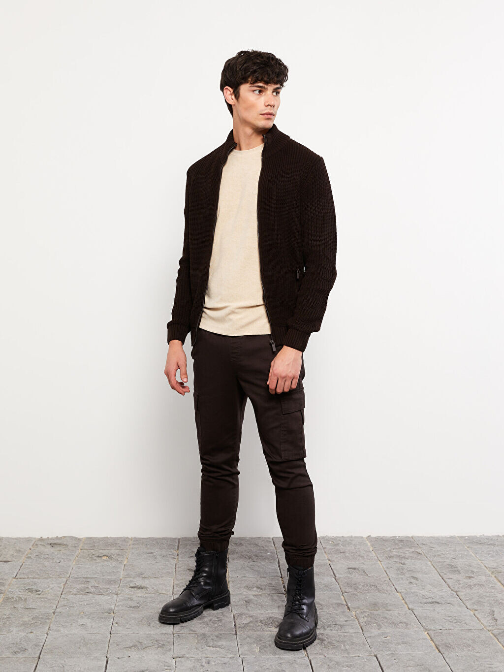

Мужские брюки-джоггеры Slim Fit из габардина LCW Casual, Черный