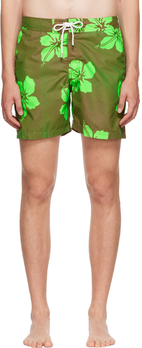 Зеленые шорты для плавания из полиэстера Gimaguas