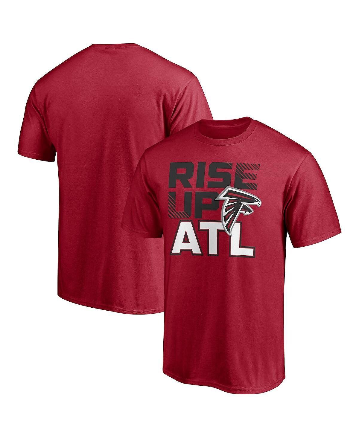 

Мужская фирменная красная футболка atlanta falcons hometown collection 1st down Fanatics, красный